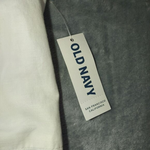 Old Navy Womens Sleeveless Sundress Smocked Back Size L White Vacation Cruise - Picture 14 of 16